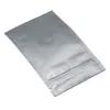Bolsas de armazenamento 100pcs prateado alumínio puro bolsa de embalagem de embalagem de mercearia