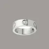 Ringar designer för kvinnor förlovningsring kärlek ring populärt titan stål med diamanter klassisk guld silver ros färg valfri vintage gåva zh218 b4