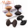 Chignon Synthetic Bow Hair Bun Chignon with Hairpins Black Brown Headdress Bow Fake Hair Clip Women Girl Natural Hairpieces