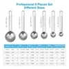 Measuring Tools Stainless Steel Spoons Cups Set Small Tablespoon Teaspoons 6 With Bonus Leveler For Dry And Liquid