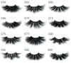 Consieurs de vison de 25 mm d'épaisseur 3D CHINK CREURTUTES Soft Real 25 mm Coiffes Mink Fals Filks Extend Lashes Strips2843242