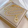 Colares pendentes colar de aço inoxidável coloração de ouro duplo colar de círculo cúbico zircão 8 forma para mulheres temperamento simples jóias de festas de cadeia de clavículas