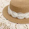 Chapeaux à bord large chapeau seau nouveau mode Str Hat Parents et enfants Travel Beach Bucket Hat Rose Edge Beach Sun C Womens Panama Childrens Party Party J240425