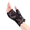 Cycling Gloves Witch Costume Short Lace Half Fingerless Bridal Wedding Events Party Glove 1Pair Black