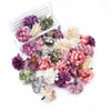 Decorative Flowers 1/5/10Pcs Hydrangea Artificial Flower Head Colorful Wedding Wreaths Christmas Decor For Home Diy Gift Fake Plants