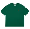 T-shirt di lusso di designer di selling caldo uomo manica corta a forma di cuore Maglietta in cotone nero in cotone puro sciolta
