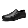 Gai Designer Men Casual Shoes Casual Business Business Smellone in pelle di mezza età Office Black Brown Leather Casual Shoes