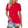 Tops pour femmes Polo à manches courtes T-shirts à col décontracté d'été