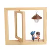 Frames Wooden Photo Frame Double Side Rotating Photo Frame Rotary Picture Frame Table Frame Desktop Decor