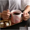 Творческие керамические кружки мраморная кружка кофейная чашка Mti Mr. Mrs Tea Cups 13 23SE C R Drop Доставка дома кухня кухонная столовая Dr Dhb2m S S