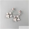 Kolczyki Naszyjnik Designer Kolekcja Styl moda stadnina kobiety lady inlay fl diamond frędzle w kształcie fanów zestawu biżuterii