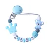 Personligt namn Baby Pacifier Clips Koala Chain Holder For Teming Soother Chew Toy Dummy 240418
