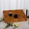 Bins Wooden MultiCell Mobile Phone Storage Basket Desktop Storage And Sorting Basket Certificate Storage MultiFunctional Organizer