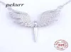 Pekurr 925 Sterling Silver CZ Angle Wing Phoenix Eagle Bird Necklaces Pendants For Women Chain Jewelry Gifts 2106219931080