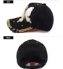 Ballkappen Pailletten Cartoon Butterfly Schwarzer Leopardenmuster gebogener Baseballkappen Sommer Mesh Snapback Hüte für Frauen Männer Casquette Trucker Cap J240425