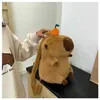 Gefüllte Plüschtiere Capybara Plüsch Doll Bag Capibala Rucksack hässliche süße einzelne Schulter -Crossbody Anime Kaii Cartoon Geburtstag Geschenk für Mädchen Kinder Kinder