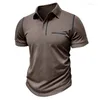 Polos masculinos 2024 Summer Europe e os Estados Unidos Sleeve Sleeve Tops Men personaliza seu texto de logotipo