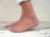 Anklets Wholesale-Gold Filled Curve Tube Ankle Bracelet Layering Anklet Delicate Dainty Foot Chain Feet Jewelry On A Leg