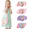 Прекрасные сумочки для формы сердца для девочек вышивая, детская сумка для плеча, девочка, мини -кошелек 240423