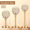 18 Pieces Crystal Candle Holder Bulk Stick Center Decoration Table Wedding Home 240410