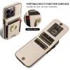 15 Pro Achteromslag Telefoon Wallet Case Ring Protection Leather Case voor iPhone