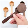 Mätning av valnötsskedar verktyg trä trä kort handtag kaffesked bar kök hem bakning verktyg te salt 10qy d3 dr dhi62 sv