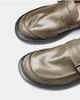 Casual Shoes Handmade Italian Men Genuine Leather Loafers Metal Wedding Business Korean Style Dress