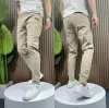 Pants Men's High Stretch Multipocket Skinny Cargo Pants Multipocket Sweatpants Solid Color Casual Work Outdoor Joggers Trousers