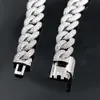 Ice Out New Design 15mm Hip Hop Style Shiny Vvs Moissanite Diamond Cuban Link Necklace Bracelet Men