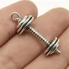 Charms Car Pendant Barbell Jewelry Tools 34x11x11mm 4pcs