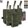 Holsters Krydex Tactical Molle 5,56 mm Mag Pouch Single/Double/Triple OpenTop Molle Strap Magazines Zak voor M4 M16 jachtaccessoires