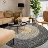 Carpets Rug Handmade Round Jute Denim Carpet Living Room Coffee Table Blanket Large Area Floor Mat Bedroom Bedside