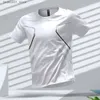 Magliette da uomo maglietta da uomo sport t-shirt t-shirt a blocchi colorati maschi asciugatura rapida a manica corta t-shirt t-shirt esercita