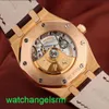 AP Crystal Wrist Watch Mens Royal Oak Offshore Automatic Machinery 18K Rose Gold Date Display Watch avec diamètre 39mm 15300or.OO.D088CR.02