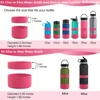 2 piezas/set de 7.5 cm de botas de silicona de diamante de 7.5 cm con tazas de anillo posturas de manga de 12 oz-24 ooz de 20 oz-40 ooz Tumbler 32oz-40 ooz Sport Bottle Water Bottle Bottom