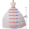 Top Quality Ball Gown 6 Hoops Petticoat Wedding Slip Crinoline In Stock Bridal Underskirt Layers Slip Skirt Crinoline For Quinceanera Dress