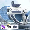 Child Electric Water Gun Portable Haut-pression Automatique Summer plage Piscine extérieure Fight Fantasy Toys Birthday Gifts For Kids 240420