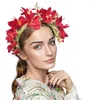 Coix de cheveux Bougettes de fleur Femme mariée pour la fête de mariage fournit des guirlandes florales couronnes