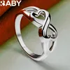 Cluster ringen 925 Sterling Silver Heart Number 8 Ring For Women Fashion Jewelry Wedding Engagement Party Charm Accessoires Liefhebbers Gift