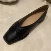 Casual Shoes Pleated Bow-knot Loafers Women Espadrilles Low Heels Elegant Ballerina Woman Flats Square Toe Sewing Moccasins 2024