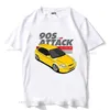 Herr t-shirts medborgerliga t.ex. Hothatch 90-tal attack T-shirt Nya sommarmän Short Slve Hip Hop Sport Casual White Tops JDM Type R Lovers Man TS T240425