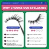 False Eyelashes Groinneya 5 pairs of cat eyelashes artificial mink skin transparent natural appearance Wispy full Q240425