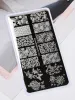 Art BeautyBigBang Flowers Nail Art Stamping Plates Butterfly Plant Leaf Stainless Steel Nail Stamp Template Stencil Manicure Tools