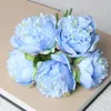 Dekorative Blumen 2 Bündel künstliche Pfingstrosen 10 Köpfe Seide Peony Fake Blume für Hochzeit Home Office Party El Decoration Valentines Geschenk