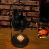 Świeczaste posiadacze czarownice Kauldron Oil Burner Halloween Ornaments wosk czarny kadzidło aromat dyfuzor wystrój domu