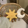 Oreiller cerf inins lune et soleil poupée en peluche dessin animé en peluche