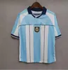 Argentina Retro Soccer Jersey Vintage Football Shirt Maradona 1978 1986 1996 1998 2000 2001 2006 2010 Kempes Batistuta Riquelme Higuain Kun Aguero Aimar Uniform 33