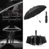 Contrôle xiaomi Reflective Strip Umbrella 10 os entièrement automatique parasol de pliage inversé entièrement automatique parasol