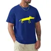 T-shirt per cani gialli da uomo maschile da uomo con camicie da allenamento da uomo vintage