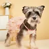 Dog Apparel Pet Dress Princess Collection Cute Love Pattern Cat For Spring Wedding Breathable Comfortable